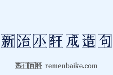 新治小轩成造句是什么意思的图片